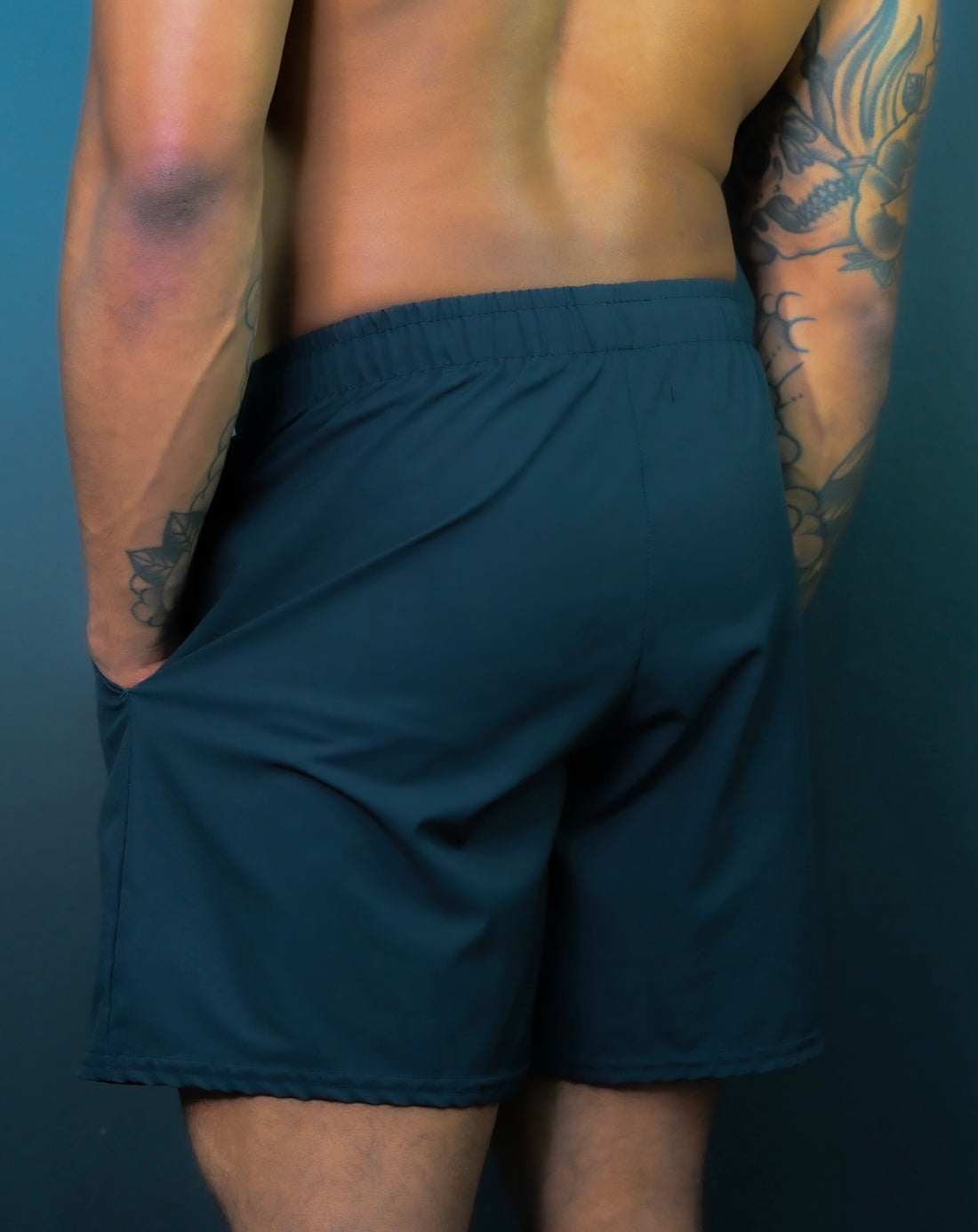 Black Mesh Shorts