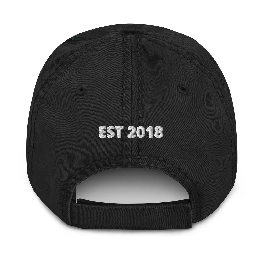 Black Distressed Dad Hat