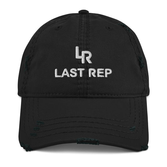 Black Distressed Dad Hat